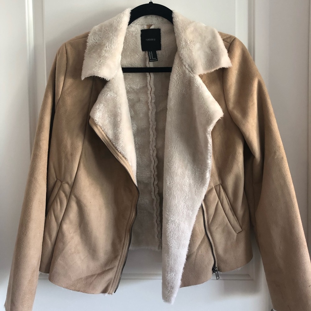 Faux Fur & Suede Jacket